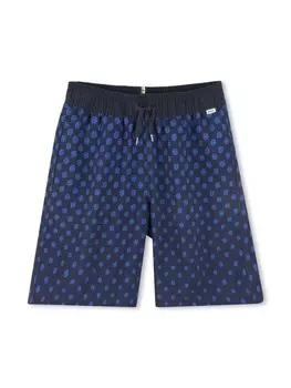 BOSS Kidswear плавки-шорты с монограммой, синий