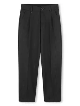 BOSS Kidswear полосатые брюки строгого кроя, черный