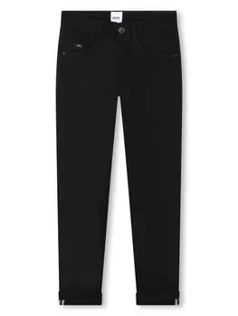 BOSS Kidswear прямые джинсы средней посадки, черный