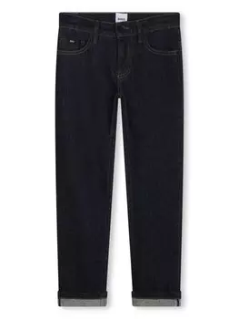 BOSS Kidswear прямые джинсы средней посадки, синий