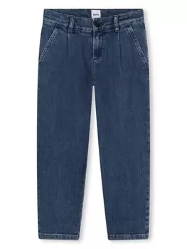 BOSS Kidswear прямые джинсы средней посадки, синий