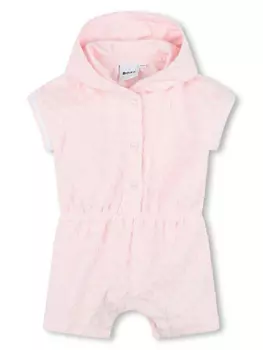 BOSS Kidswear ромпер с капюшоном, розовый