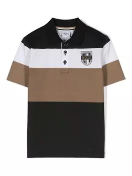 BOSS Kidswear рубашка поло из ткани пике, зеленый