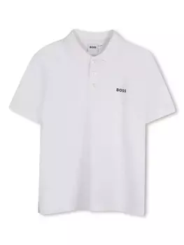 BOSS Kidswear рубашка поло с короткими рукавами, белый