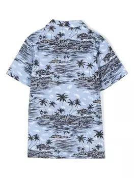 BOSS Kidswear рубашка с короткими рукавами, синий