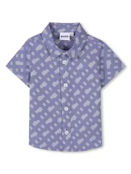BOSS Kidswear рубашка с короткими рукавами, синий