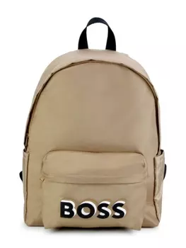 BOSS Kidswear рюкзак с логотипом, нейтральный цвет