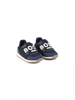 BOSS Kidswear сетчатые кроссовки с логотипом, синий
