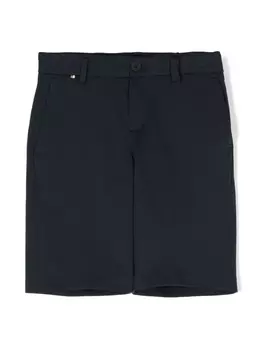 BOSS Kidswear шорты чинос с логотипом, синий