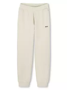 BOSS Kidswear спортивные брюки с логотипом, нейтральный цвет