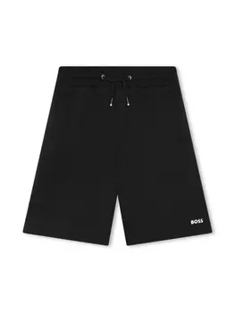 BOSS Kidswear спортивные шорты с логотипом, черный