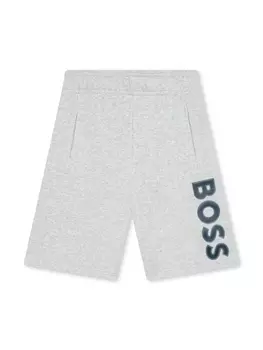 BOSS Kidswear спортивные шорты с логотипом, серый