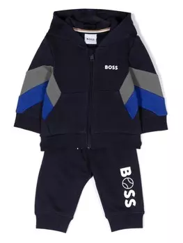 BOSS Kidswear спортивный костюм с капюшоном, синий