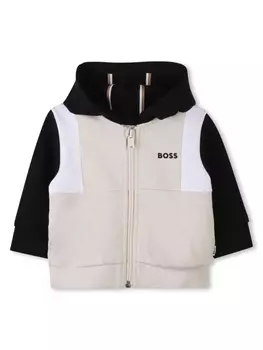 BOSS Kidswear спортивный костюм с логотипом, нейтральный цвет