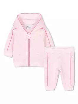 BOSS Kidswear спортивный костюм с логотипом, розовый