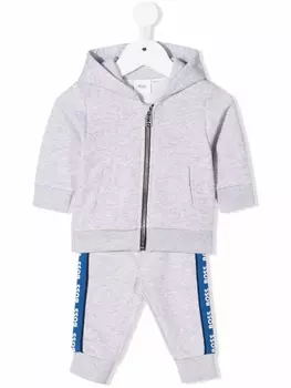 BOSS Kidswear спортивный костюм с логотипом, серый