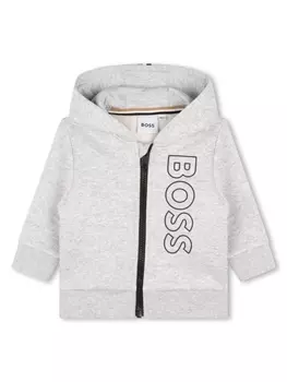 BOSS Kidswear спортивный костюм с логотипом, серый