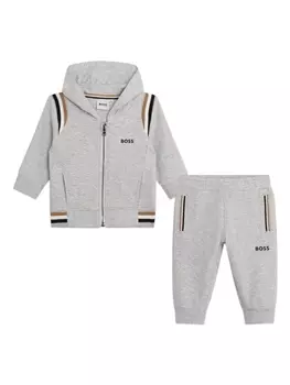 BOSS Kidswear спортивный костюм с логотипом, серый