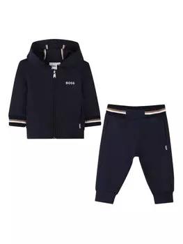 BOSS Kidswear спортивный костюм с логотипом, синий