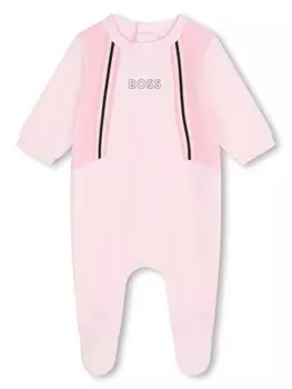 BOSS Kidswear вышитый логотип babygrow, розовый