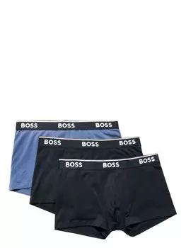 BOSS комплект из трех боксеров с логотипом, синий