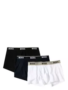 BOSS комплект из трех боксеров с логотипом, черный