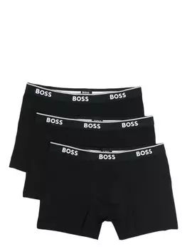 BOSS комплект из трех боксеров с логотипом, черный