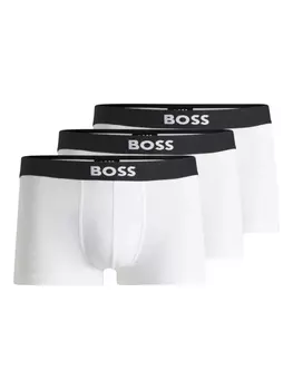 BOSS комплект из трех боксеров с логотипом, белый