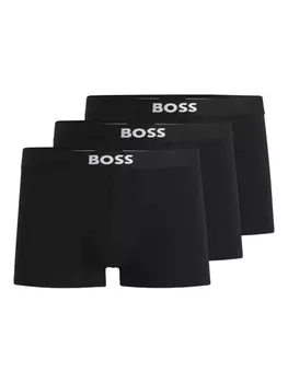 BOSS комплект из трех боксеров с логотипом, черный
