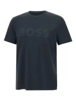 BOSS logo-print Футболка, синий
