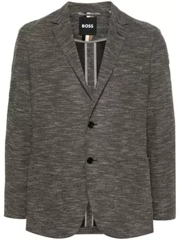 BOSS меланжевый пиджак, зеленый