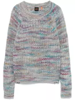 BOSS меланжевый свитер, серый