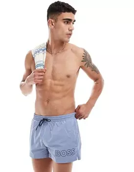 BOSS – Mooneye – Badeshorts в синем цвете