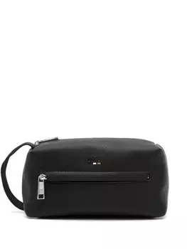 BOSS несессер с тисненым логотипом, черный