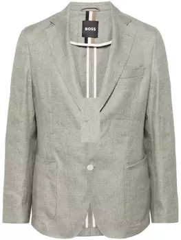 BOSS однобортный пиджак, зеленый