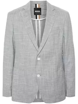 BOSS однобортный пиджак, зеленый
