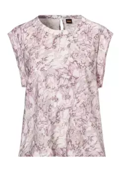 BOSS ORANGE блузка с короткими рукавами "C_Ieaska Premium женская мода", с широкими рукавами, цвет Open Miscellaneous974