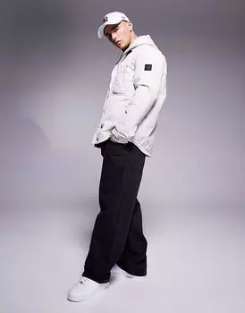 BOSS Orange Locky нейлоновая утепленная рубашка свободного кроя бежевого цвета