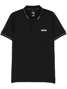 BOSS рубашка из джерси, черный