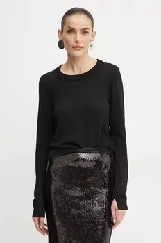 BOSS шерстяной свитер, черный