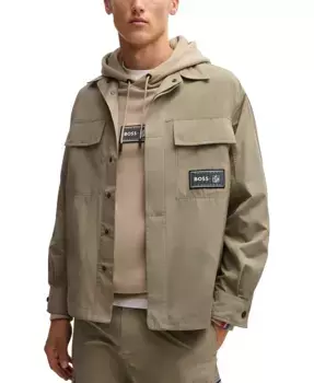 BOSS x NFL Мужская рубашка оверсайз Hugo Boss, коричневый