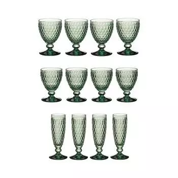 Бостон цветные бокалы для вина, набор из 12 шт. Villeroy & Boch, зеленый