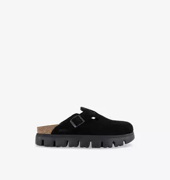 Бостонские массивные замшевые сабо Birkenstock, черный