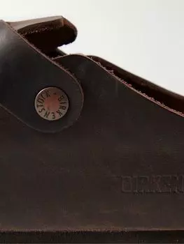 Бостонские сабо из промасленной кожи BIRKENSTOCK, шоколадный