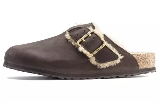 Бостонские сабо с закрытым носком для мужчин Birkenstock, цвет Coffee