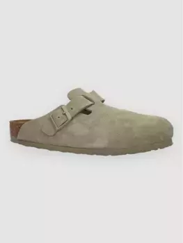 Бостонские замшевые кожаные сандалии Birkenstock, хаки