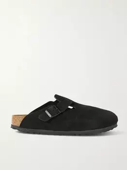 Бостонские замшевые сабо Birkenstock, черный
