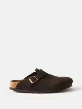 Бостонские замшевые сабо Birkenstock, коричневый