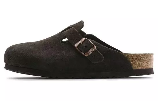 Бостонские замшевые сабо Birkenstock, коричневый