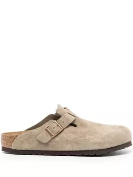 Бостонские замшевые тапочки Birkenstock, коричневый
